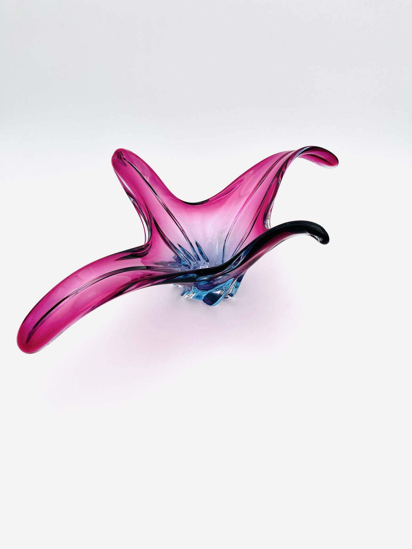 Murano Cup - Sommerso - XL 50cm - Amethyst and Turquoise