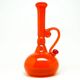 Vase, modernist, orange glass, designed by B. Świstacka, Poland, 1970s