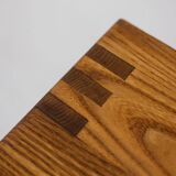 Pierre Chapo. Low chest of drawers in blond elm. Circa 1970.