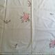 Nappe 145 x 245 brodée fleurs et 12 serviettes