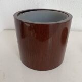 Vintage tobacco pot 1960 wooden snuff box with Stewart crest - 15 x 14 cm