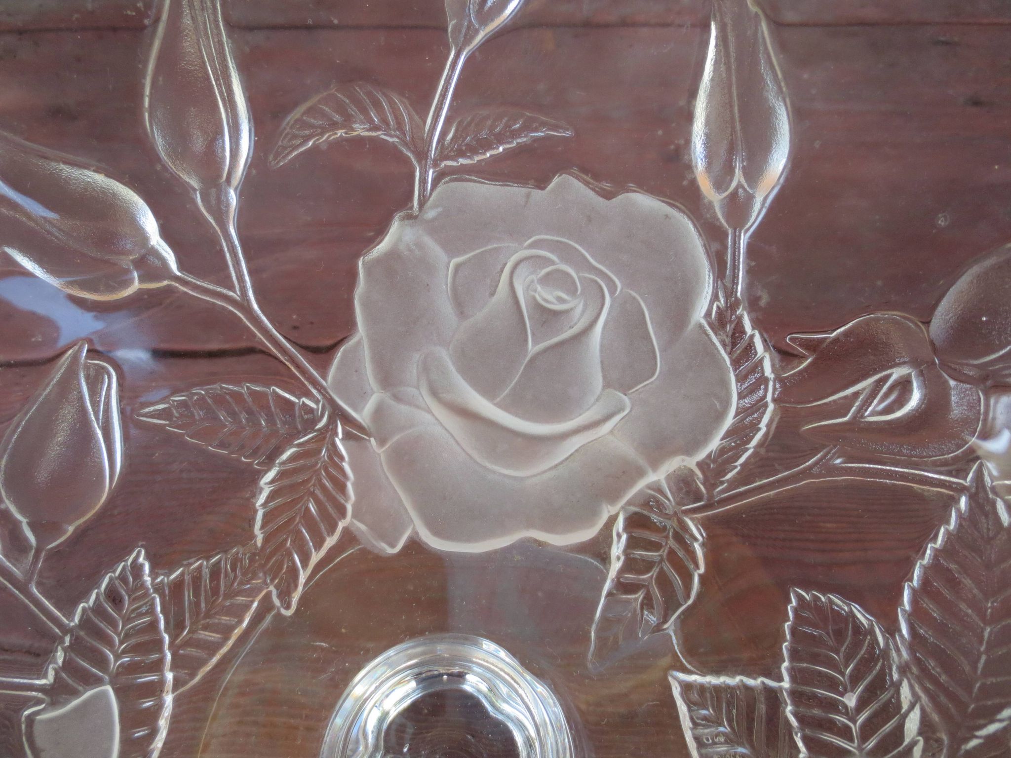 Coupe sur pied en verre, cristal opalescent