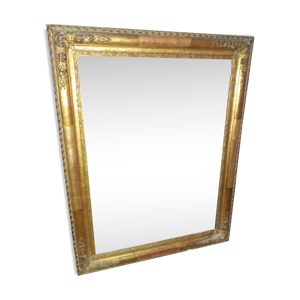 Miroir en bois et stuc