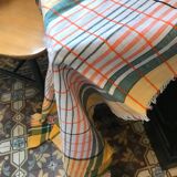 Checkered tablecloth