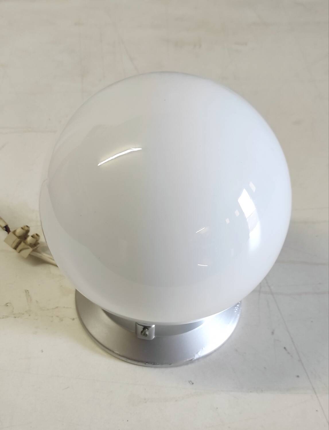 Opaline globe ceiling/wall light - mid. 20th century