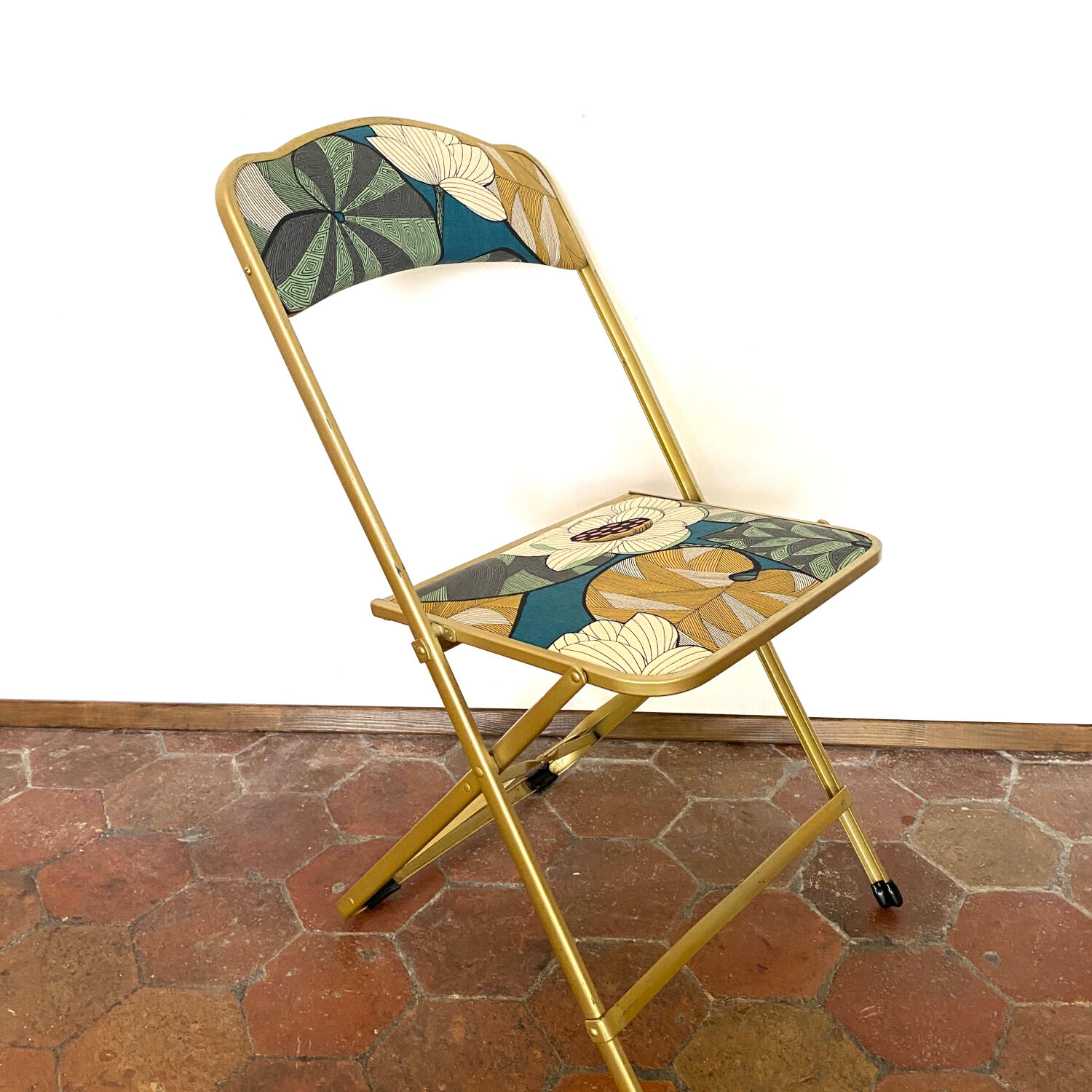 Chaise pliante vintage upcyclee - Idris