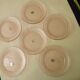 Set of 6 arcoroc pink glass dessert plates model rosaline by luminarc