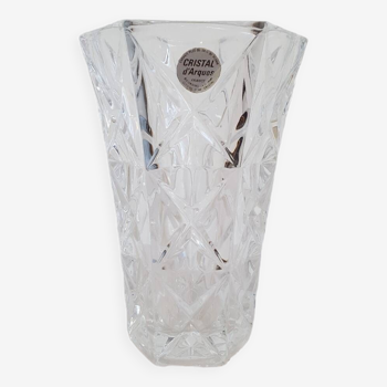 Vase en cristal d'Arques vintage