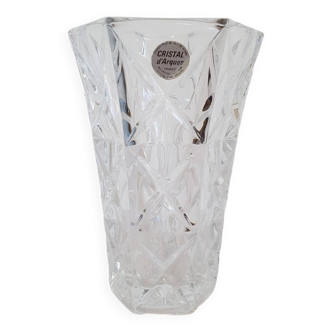 Vase en cristal d'Arques vintage
