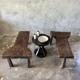 Modular bench or coffee table in 2 parts L:2m W:60 H:46