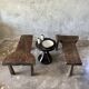 Banc ou table basse modulaire en 2 parties L:2m l:60 H:46