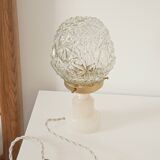 Vintage table lamp with albatre foot