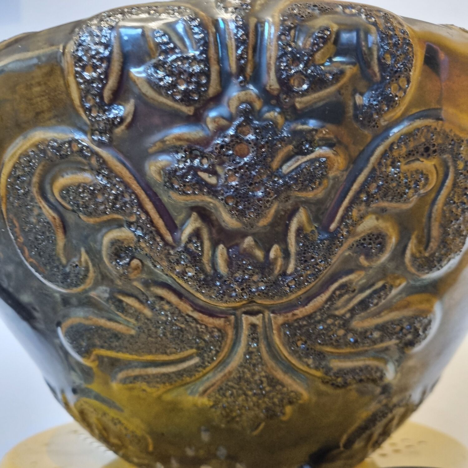 Glazed ceramic lamp base 1970