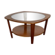 Square coffee table teak magazine, scandinavian style