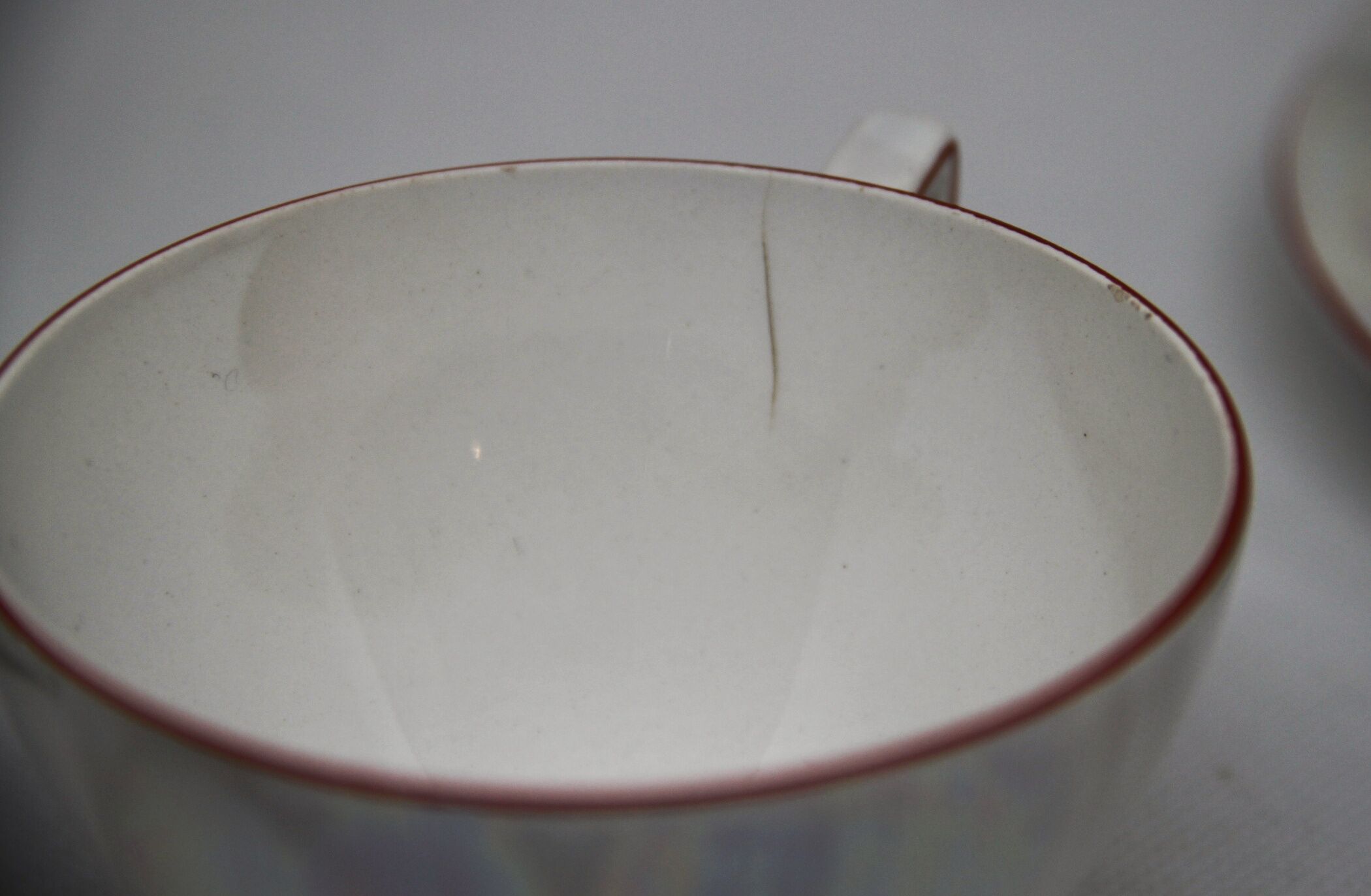 Digoin Coffee Service No.14 / 4 cups - sugar - pearly white and orange