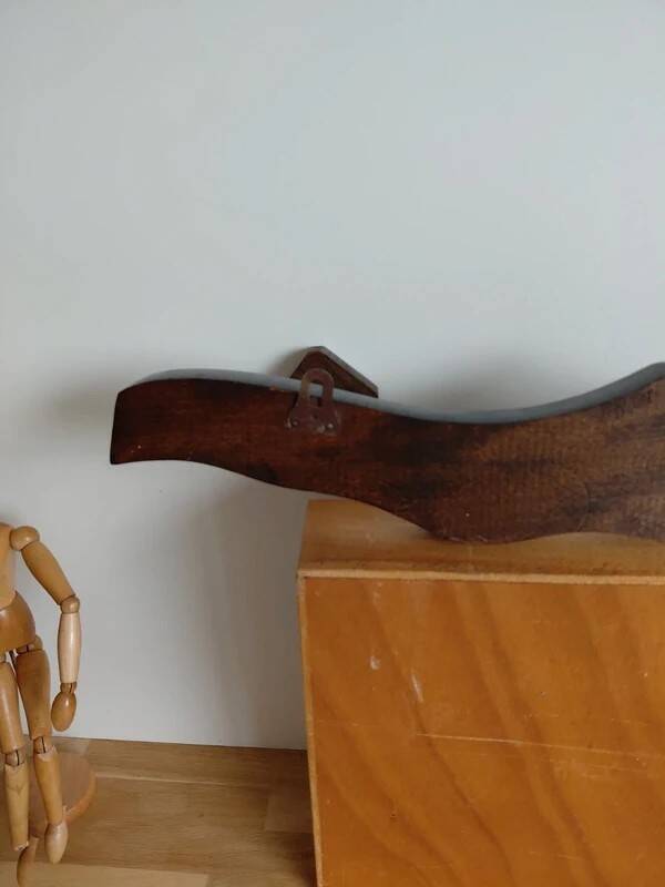 Vintage wooden wall coat rack