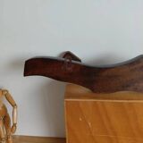 Vintage wooden wall coat rack