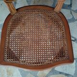 Set of 6 Louis XV chairs in wood and cane