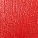 Vintage metal chest with red leather covering, 1950s