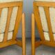 Pair of vintage wooden armchairs