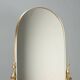 Brass vanity mirror with adjustable tilt