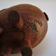 pig and fish wood teak vintage Scandinavian toy 60s