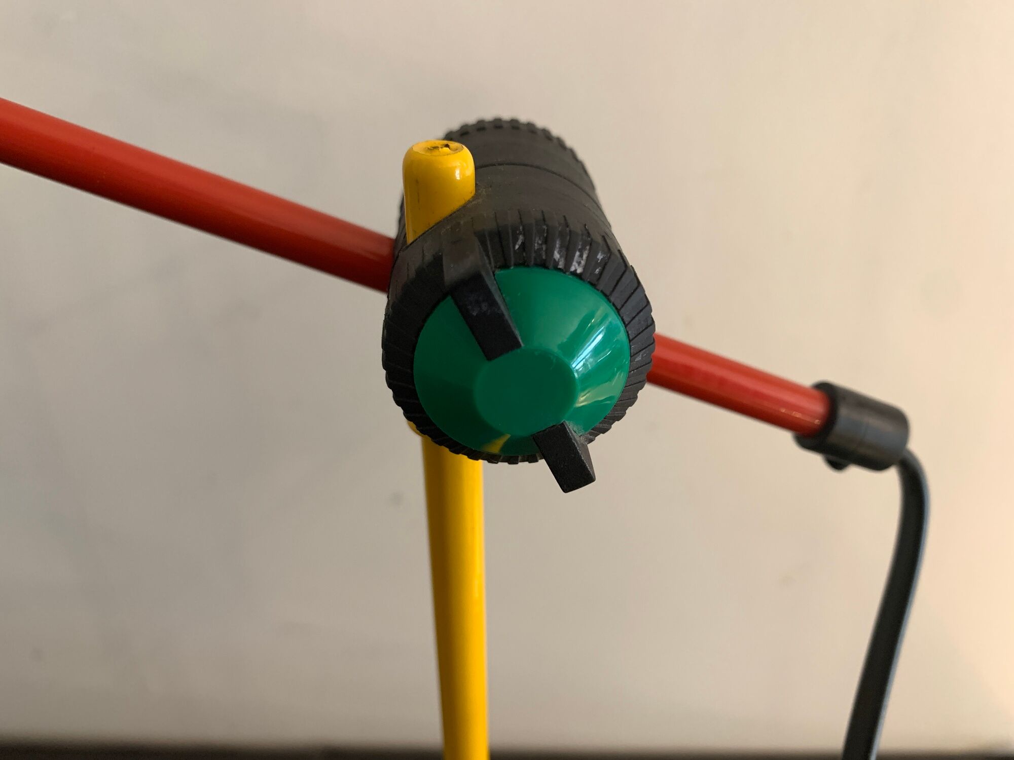Articulated lamp by Veneta Lumi, primary colors Memphis style, 1980
