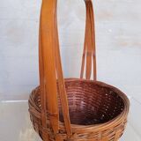 Ikebana basket Japan woven bamboo XXth