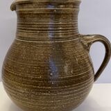Glazed stoneware pitcher