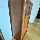 Art deco burl python walnut storage unit