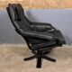 Fauteuil pivotant Skalma avec repose-pieds design danois