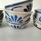 7 stoneware bowls with blue and green ocean-inspired decoration