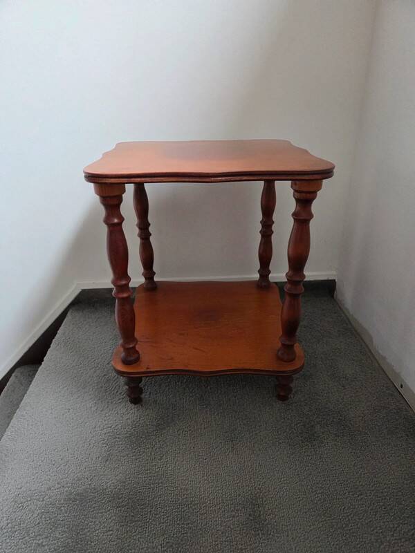 Small vintage wooden side table or bedside table
