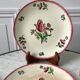Set of 7 dessert plates gien model "lorraine" hand painted 30-40s
