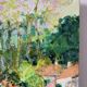 Village with pink roofs, oil on canvas signed Claude Jousset.
