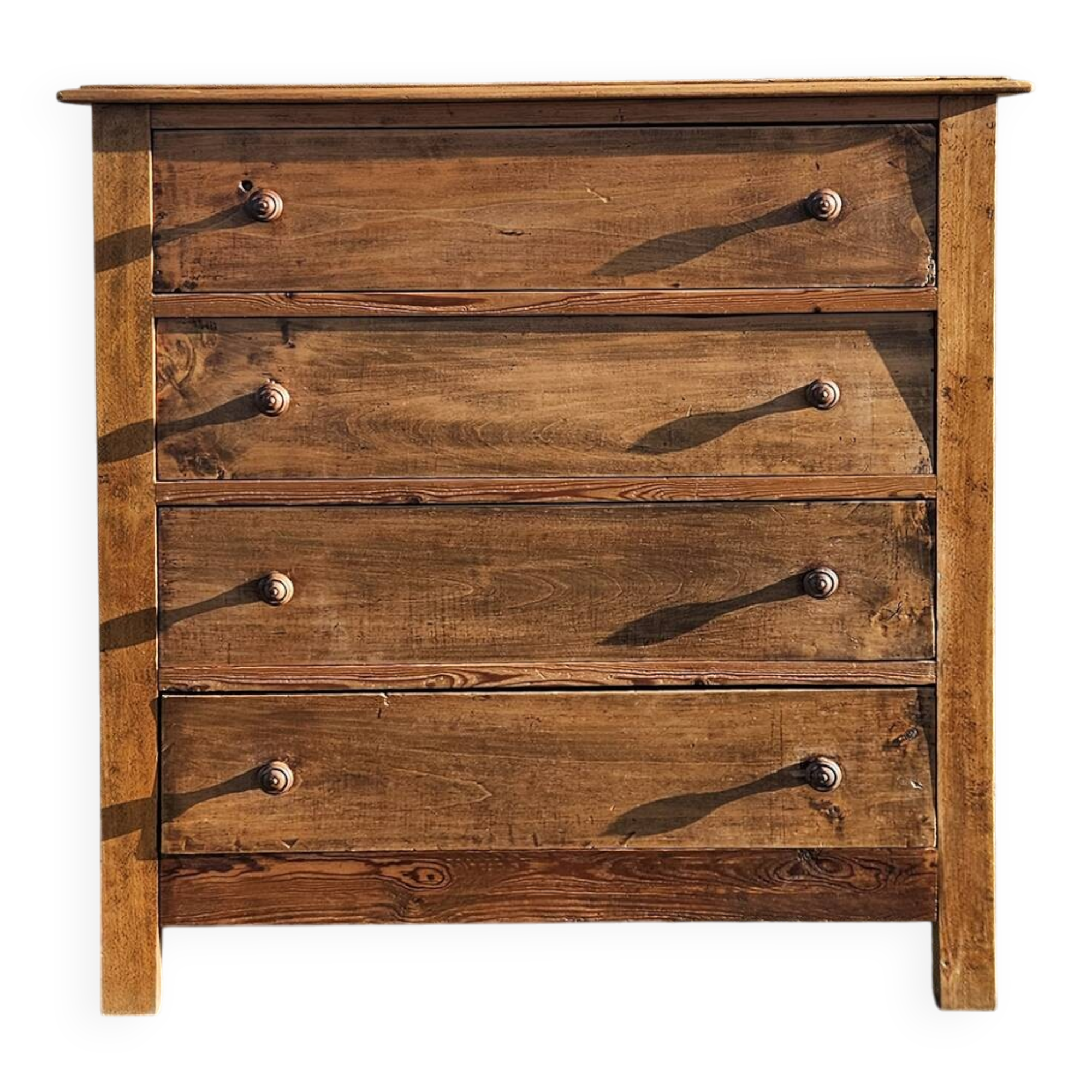 Antique solid wood chest of drawers – rustic charm, circa 1880–1920