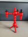 Chandelier scandinave vintage en bois peint