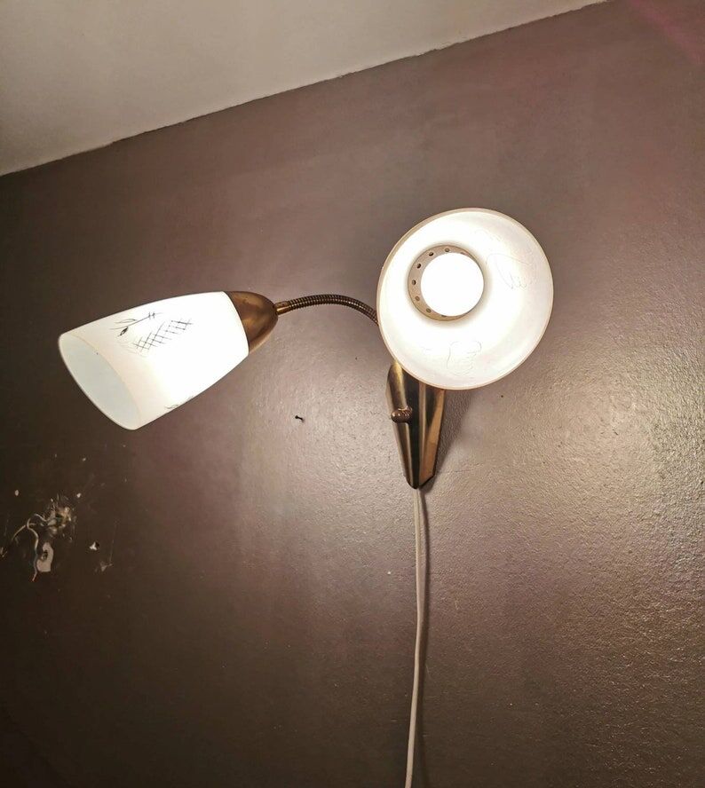 Wall lamp hollywood regency gold, 70s