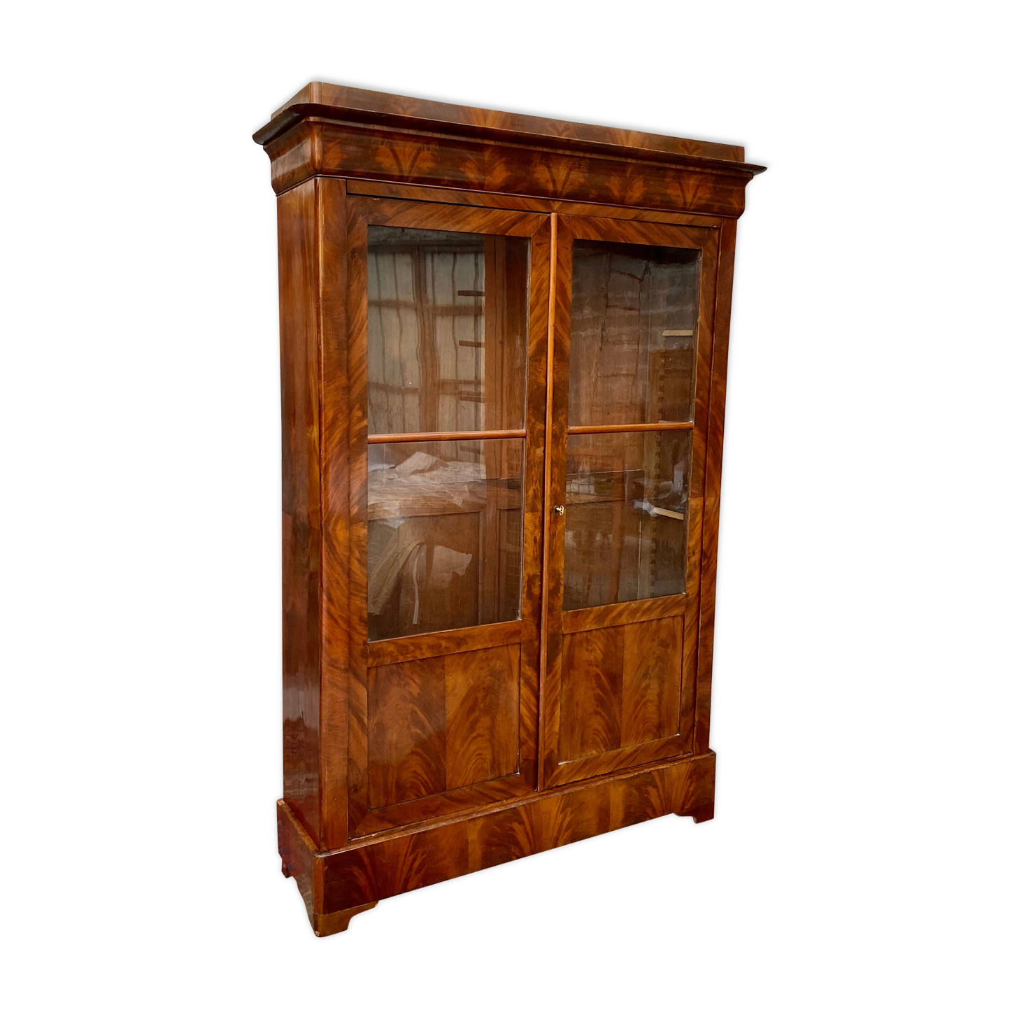 Library in mahogany flammé period Louis Philippe XIXth