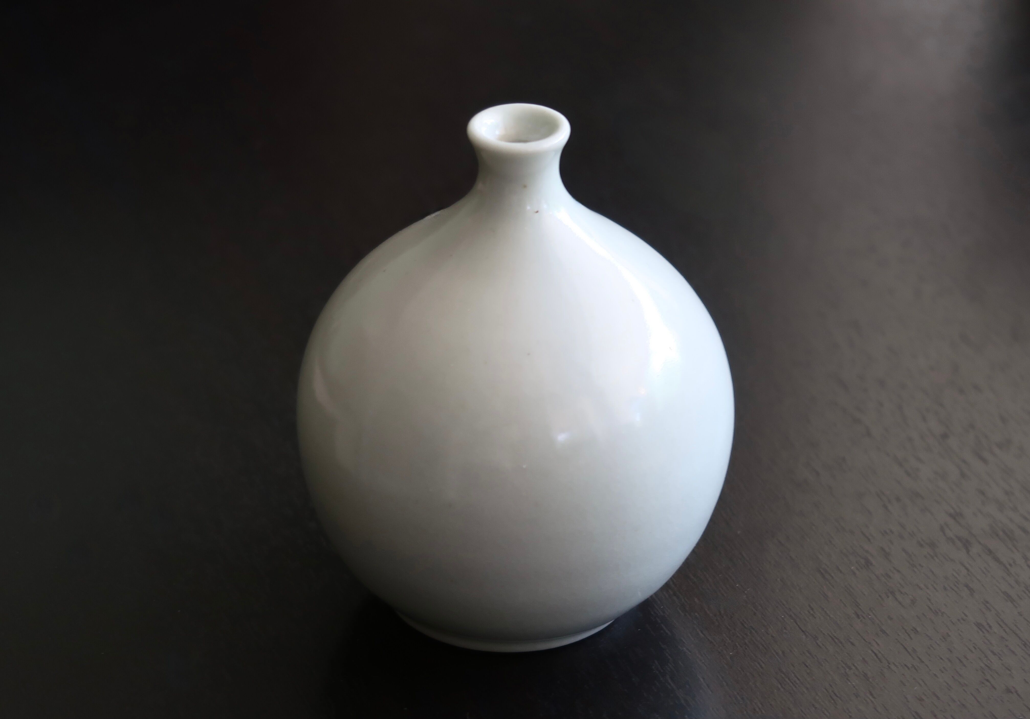 Celadon porcelain vase signed A. Monique A.T., 1970s