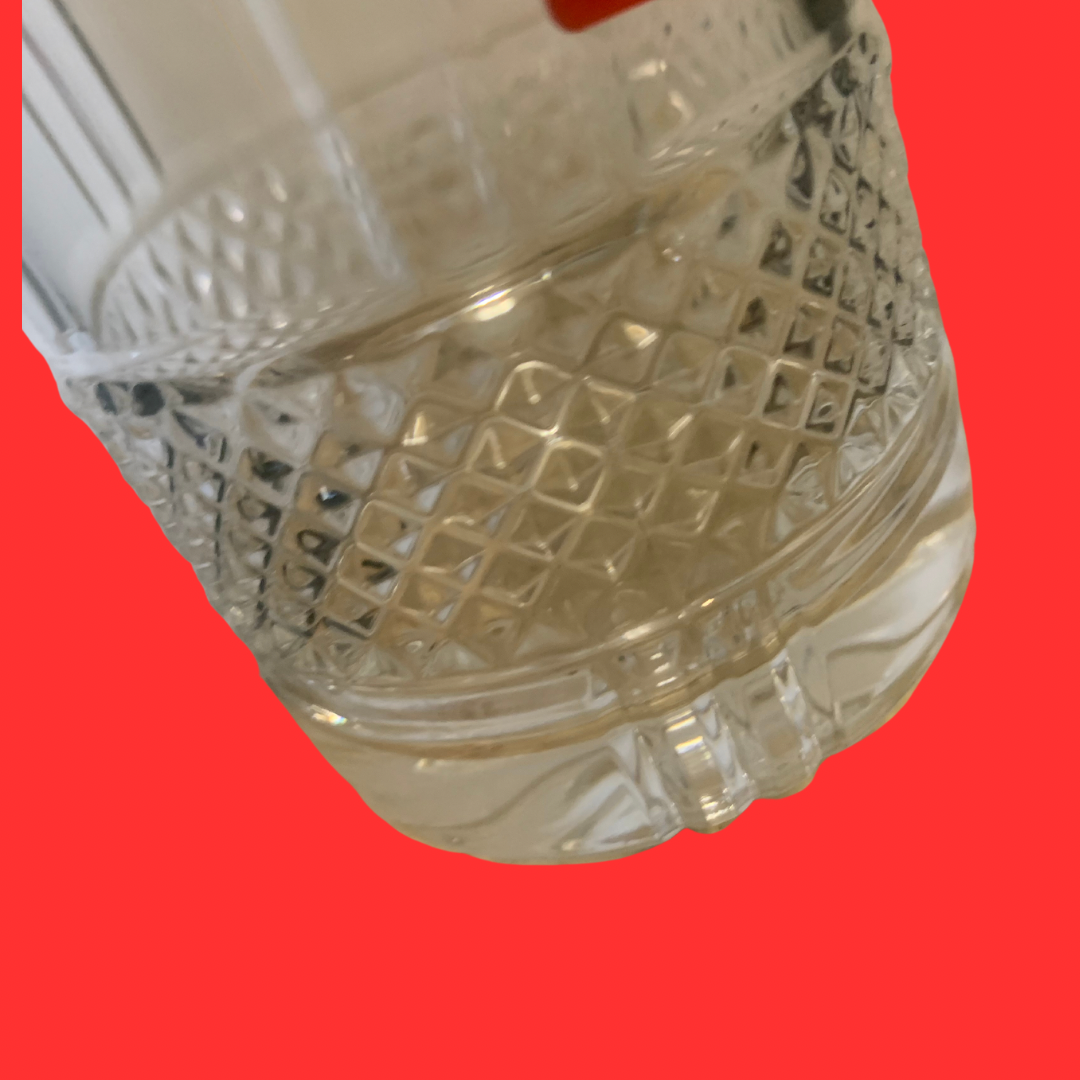 Set of 6 crystal whisky glasses