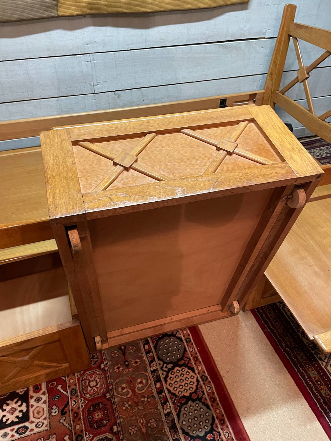 Daybed with vintage box spring, 59/60 cm thick