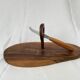 Olive wood cheese platter with knife (probably not original)