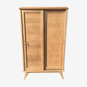 Armoire pieds compas 2 portes coulissantes