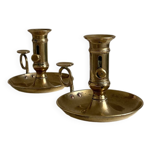 Paire de bougeoirs en