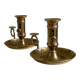 Pair of brass candlesticks
