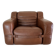 Prototype armchair in brown imitation leather by Michel Ducaroy, France 1970s