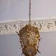 Antique wrought gilt metal hall lantern