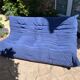 Togo 3-seater sofa in blue fabric