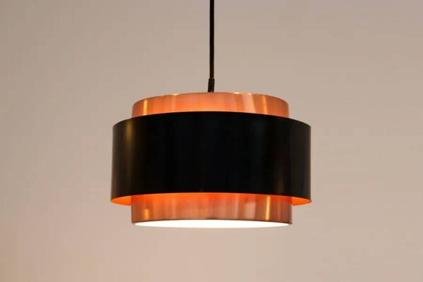 Lampe suspendue Saturn en cuivre Jo Hammerborg par Fog and Morup
